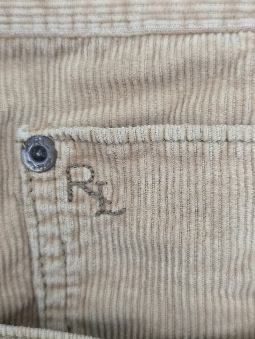 Polo Ralph Lauren Corduroy Pants Men 42x36 Tan Brown Straight Fit Classic Casual
